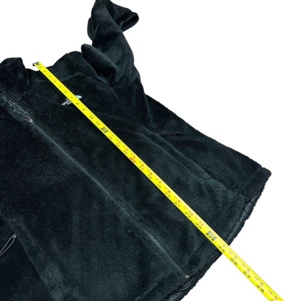 The North Face Sweater Womens Medium Black Full Zip‎ Fuzzy Adjustable Waist - Picture 14 of 14